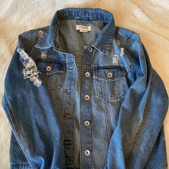 Distressed jean jacket - Picture 4 of 4